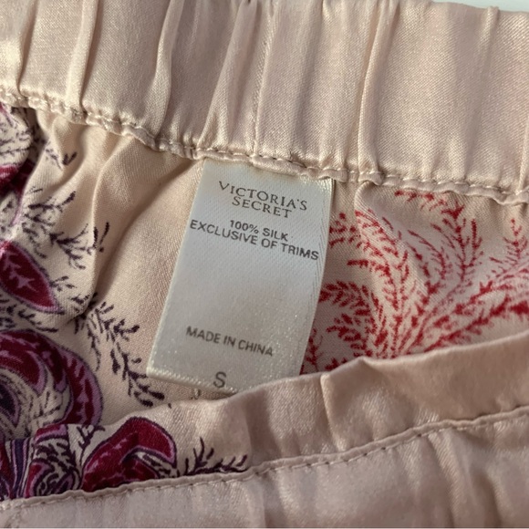 Victorias Secret Silk Floral Long Sleeve Pants Pajamas Small - Picture 12 of 14